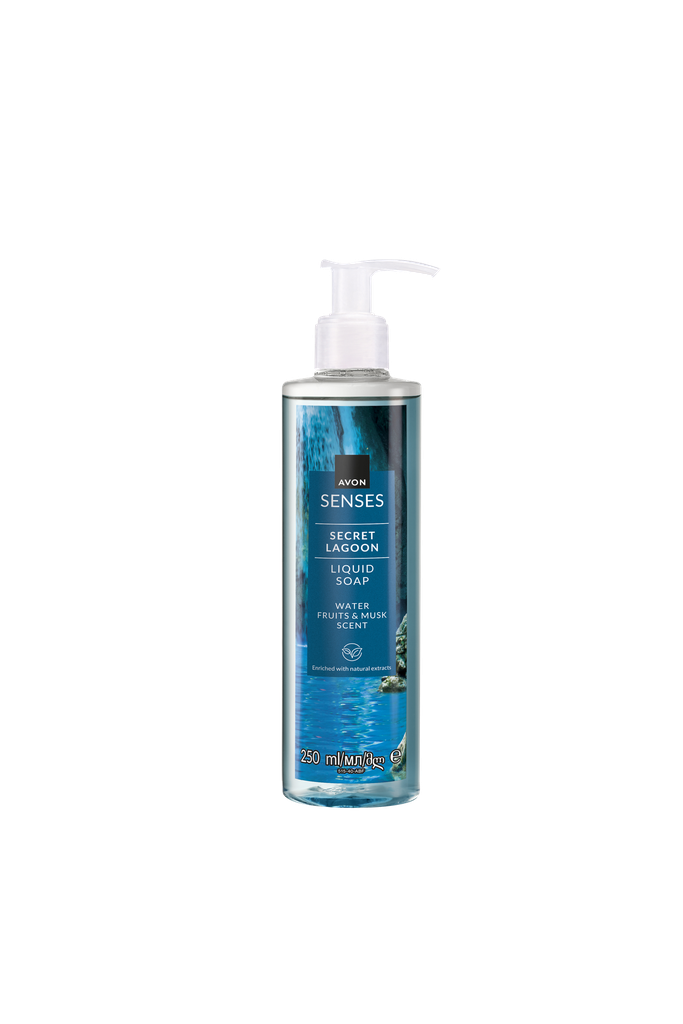 AVON SENSES SECRET LAGOON LIQUID SOAP 250ML (BVI CHANGE)