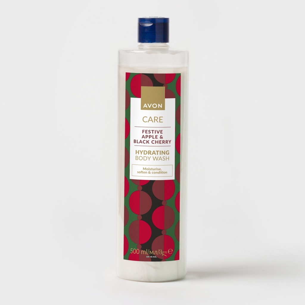 Avon Festive Apple and Black Cherry Deco Shower Gel 500ml