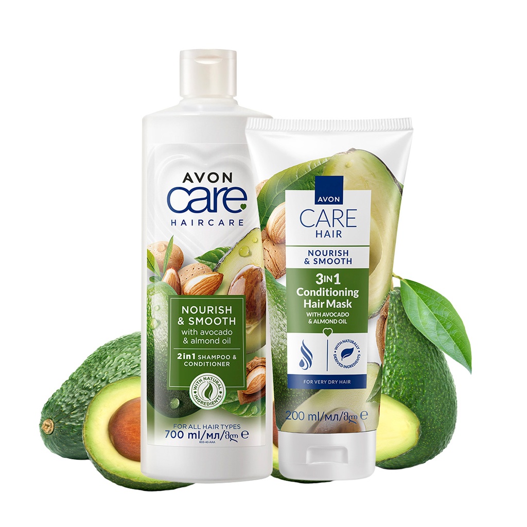 PACK OFFER AVON CARE HAIRCARE  AVOCADO AND ALMOND  C09 2025