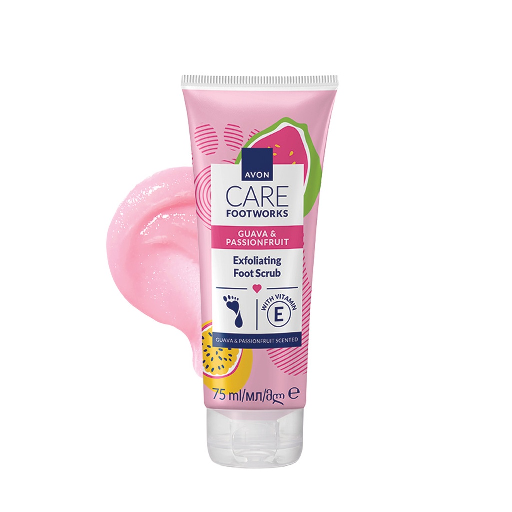 FOOTWORKS PASSION FRUIT AND GUAVA EXFOLIATING SCRUB EMEA 75ML