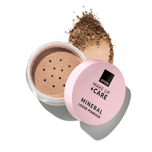 [1548377] AVON MAKE UP PLUS CARE MINERAL LOOSE POWDER - LIGHT MEDIUM