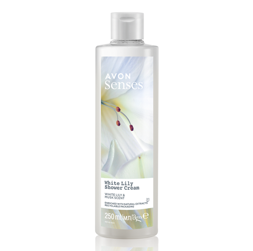 [1502232] AVON SENSES WHITE LILY SHOWER GEL 250ML